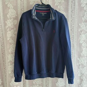 U.S. Polo Assn Men's Navy Quarter Zip Sweatshirt